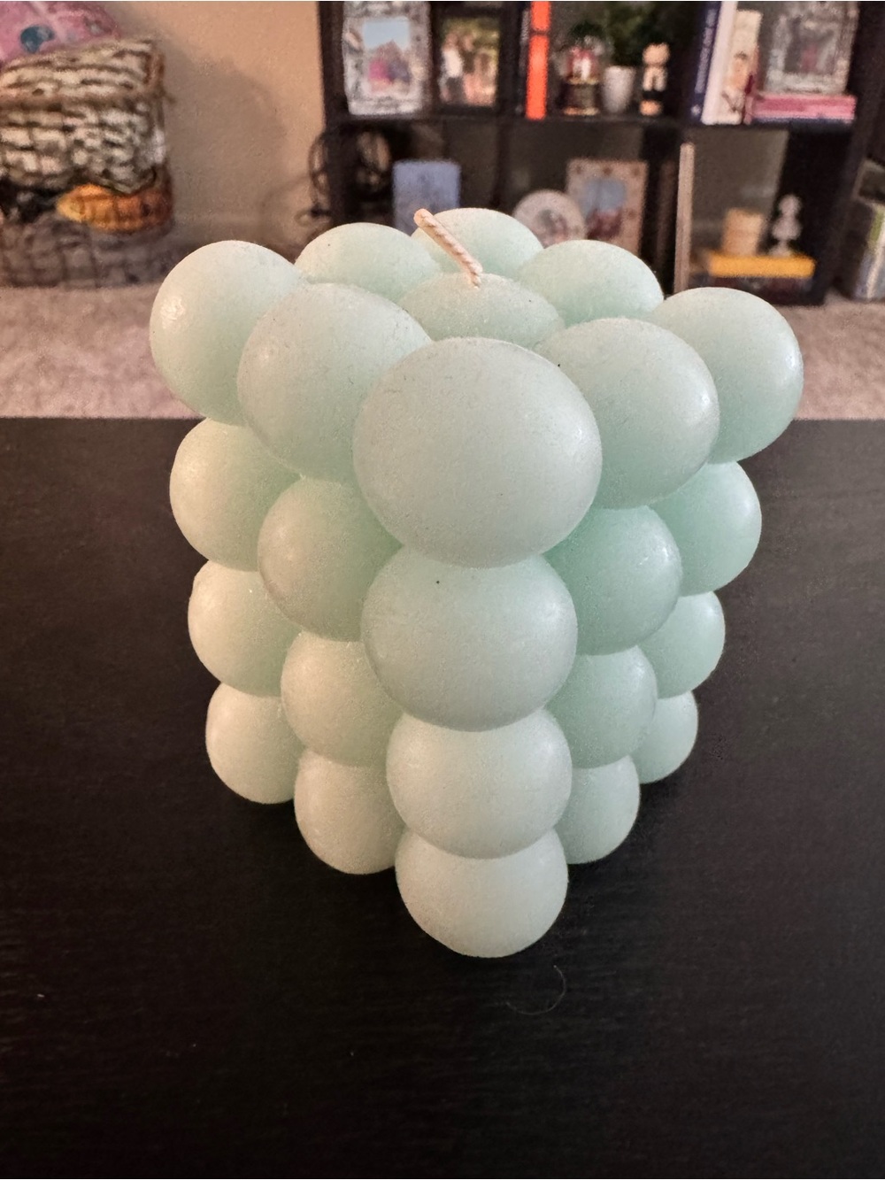 T.J.Maxx Mint Green Bubble Cube Candle